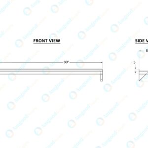 AmGood 8" X 60" Stainless Steel Wall Shelf | Metal Shelving | Garage, Laundry, Storage, Utility Room | Restaurant, Commercial Kitchen | NSF