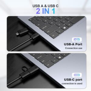 4 in 1 USB 3.0 Hub, USB 3.0 Hub 5Gbps with USB C Adapter, Portable Ultra-Slim USB Splitter USB Adapter for MacBook, iMac Pro, Mac Mini/Pro, Surface Pro, Dell, HP