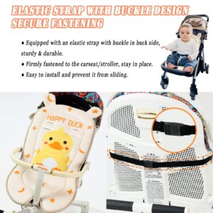 LETTON Baby Seat Pad Liner for Stroller, Universal Breathable Infant Carriage Cushion, Ultra-Soft Infant Car Seat Insert Cushion, Perfect for Car Seat, Stroller, Yellow Duckling