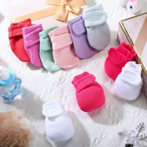 16 Pairs Adjustable Baby Mittens No Scratch Newborn Cotton Breathable Gloves Warm Baby Mitts for Boys Kids