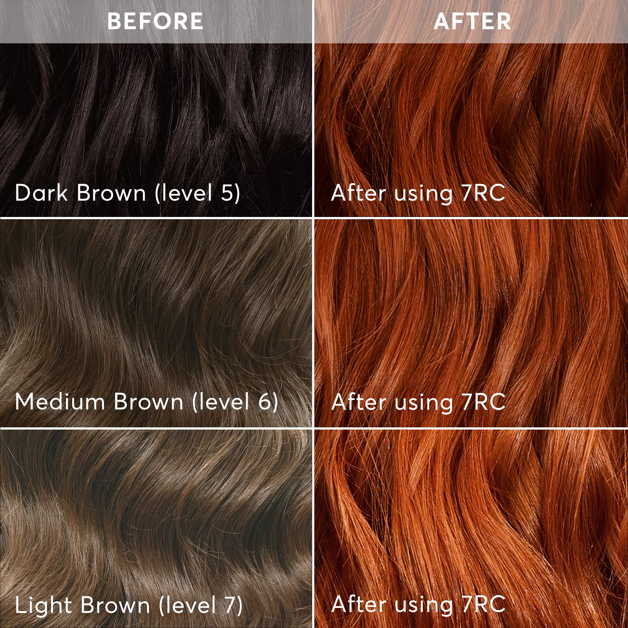 Madison Reed Radiant Hair Color Kit, Light Red Copper for 100% Gray Coverage, Ammonia-Free, 7RC Carrara Crimson, Permanent Hair Dye, Pack of 1