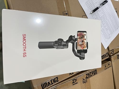 Zhiyun Smooth 5S Phone Gimbal, 3-Axis Smartphone Stabilizer with Built-in and Magnetic Fill Light, AI Face Tracking for iPhone and Android, YouTube TikTok Video, Gray Combo