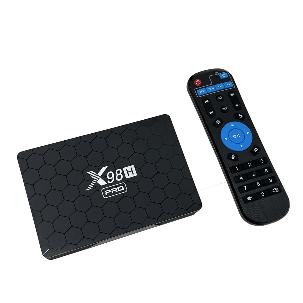 X98H Pro TV Box Android 12.0 tv Box 2.4G/5G Wifi6 4GB RAM 64GB ROM BT5.0 Support 4K H.265 with i8 Keyboard (English Version)