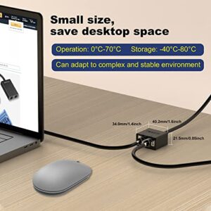 VCELINK Ethernet Splitter 1 to 2, 2-Pack RJ45 Splitter for Cat5/ Cat5e/ Cat6 LAN Cable, Internet Splitter Female to Female in Black (Please USE Them in Pairs)