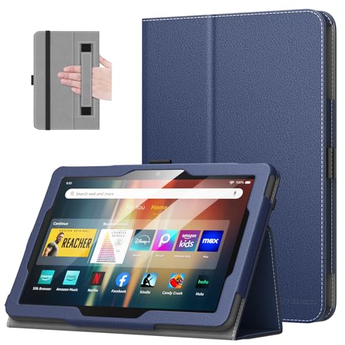 MoKo Case Fits All-New Amazon Kindle Fire HD 8 & 8 Plus Tablet (12th Generation/10th Generation, 2024/2022/2020 Release) 8",Slim Folding Stand Cover with Auto Wake/Sleep, Indigo