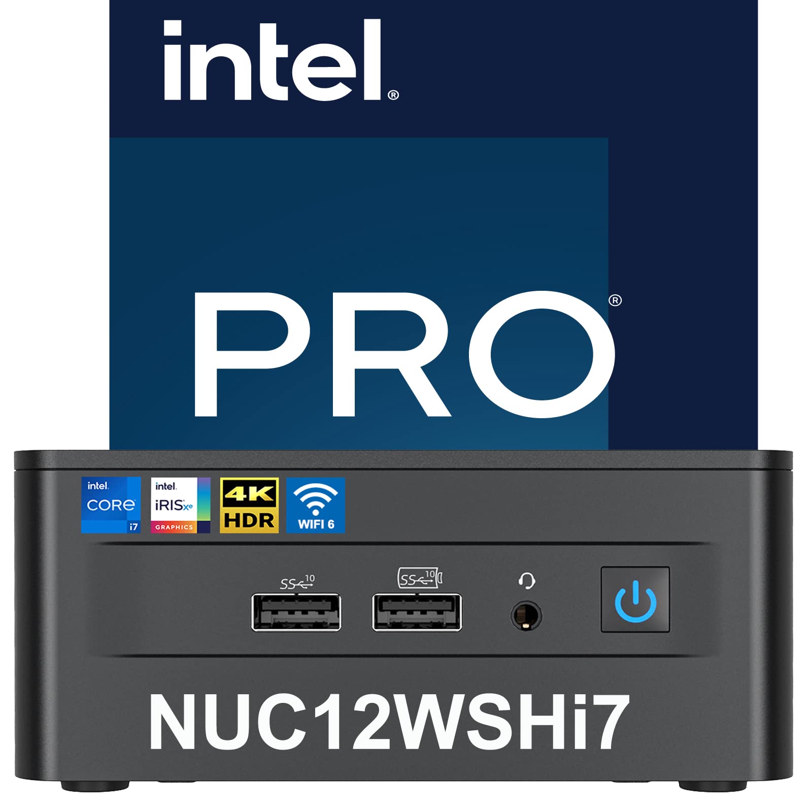 Intel NUC 12 Pro Mini PC Kit NUC12WSHi7 (12-Core i7-1260P 32GB RAM 1TB SSD Iris XE Graphics) Windows 11 Pro Latest Desktop Computer Mini PC,2 x Thunderbolt 4, Intel nuc Wi-Fi 6E AX211 Wireless