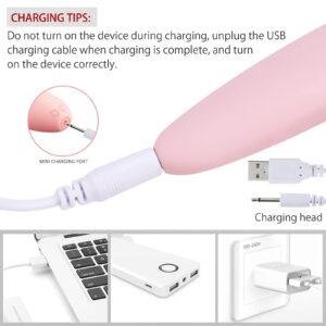 CHARMING Personal Eye Wand Massager with Eyes Body Massager Facial Vibrating Treatment for Dark Circles, Promote Essence Absorption, Eliminate Dark Circle, relieves Skin Fatigue -Pink