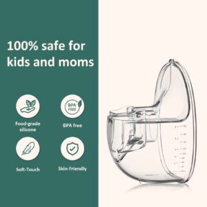 MomMed Milk Collector Compatible with MomMed S18/S21 Wearable Breast Pump, Breast Pump Accessories, MomMed Pump S18/S21 Parts Replace