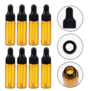 Healeved 20pcs Small Dropper Bottle Essential Oil Frosted Bottle Perfume Sample Vials Cosmetic Liquid Bottles Sample Empty Bottle Sample Bottle Dropper Bottles Travel Glass Cosmetic Bottles