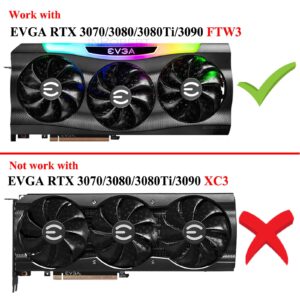 inRobert PLD09220S12H Graphics Card Fan Replacement for EVGA RTX 3070 3080 TI 3090 FTW3 Ultra GPU Cooling Fan (Fan-Full Set)