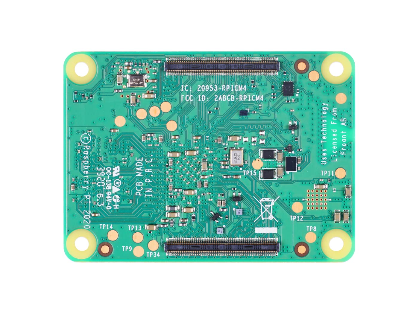 Raspberry Pi Compute Module 4-2GB RAM eMMC 0GB (Lite) Single Board (CM4002000) 64-Bit 1.5GHZ Quad-Core Processor Bluetooth 5.0 No Wi-Fi for Networked Ai Core and More (Raspberry Pi Official Genuine)