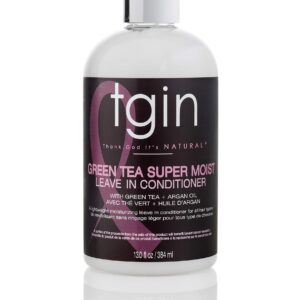 tgin Green Tea Super Moist Leave in Conditioner and Curl Bomb Moisturizing Gel - for Natural Hair - Gift Set - Curly - Dry - Moisture - Black Owned, Women Owned Business - Pack of 2-13 oz