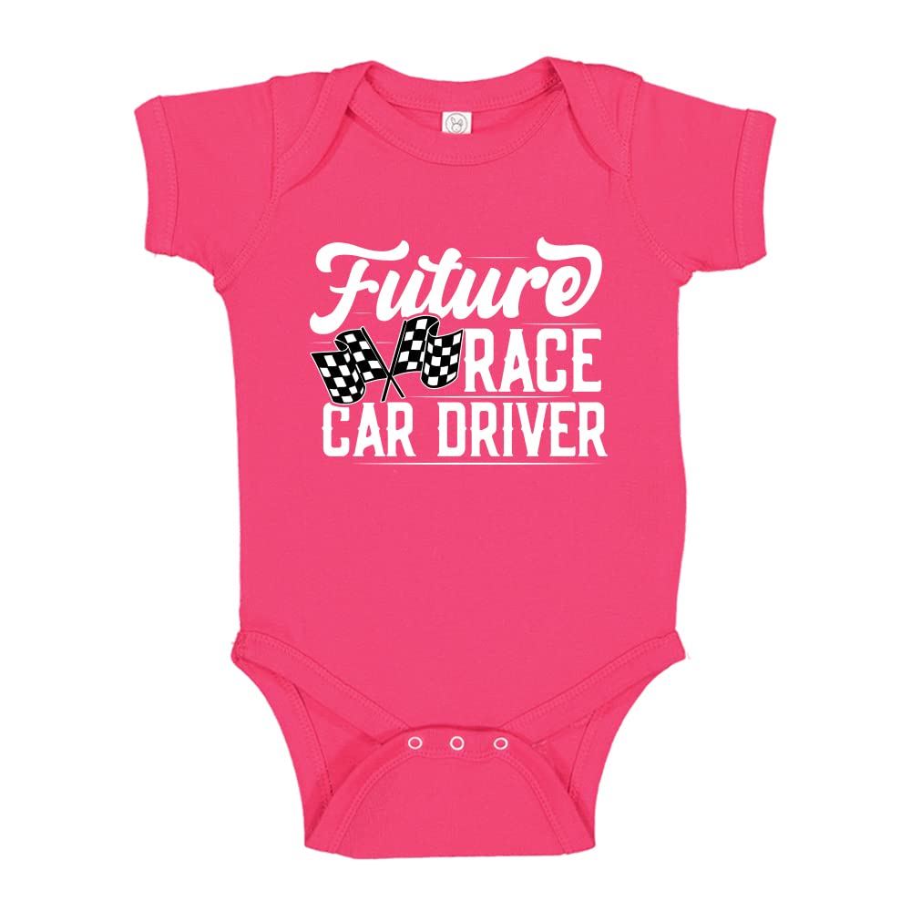 The Shirt Den Future Race Car Driver Racing Baby Bodysuit One Piece 18 mo Cyber Pink