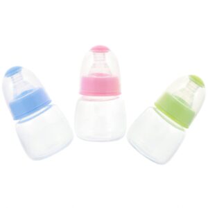 9pcs Mini Cereal Bottle Plastic Feeder Bottles Baby Bottle Juice Hardness for Infant Baby Milk Feeding