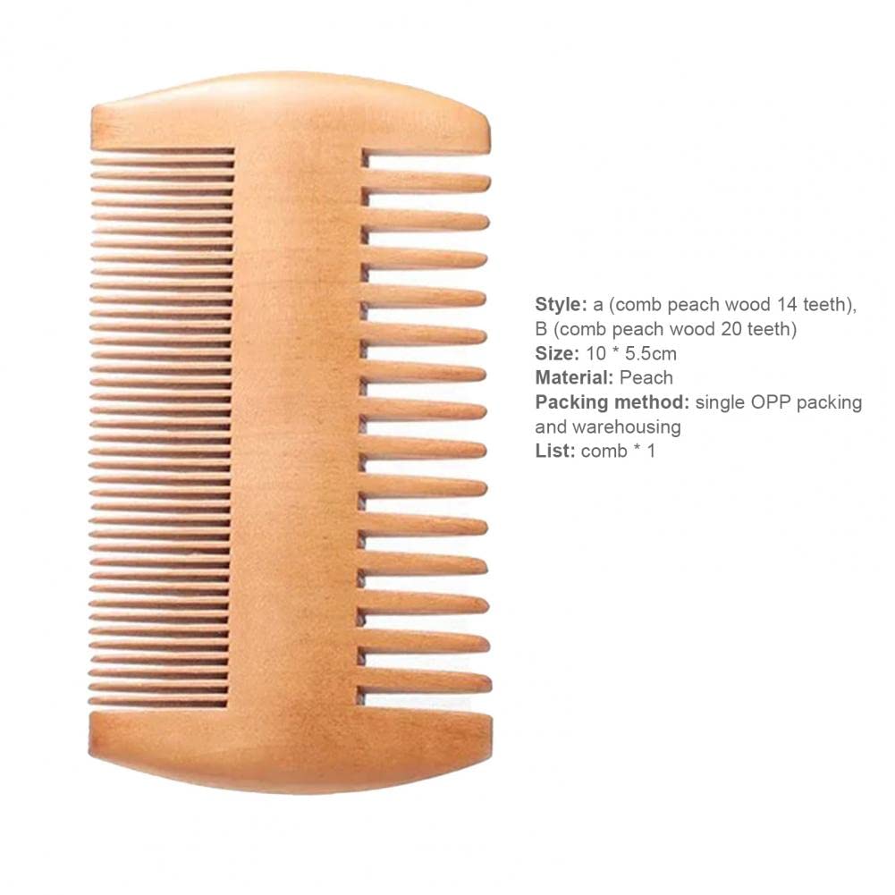 Natural Wood Hair Brush Hair Comb For Men Beard Care Anti-Static Wooden Comb Brushing Hair Care Tools