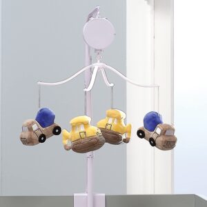 Bedtime Originals Construction Zone Musical Baby Crib Mobile Soother Toy- Trucks