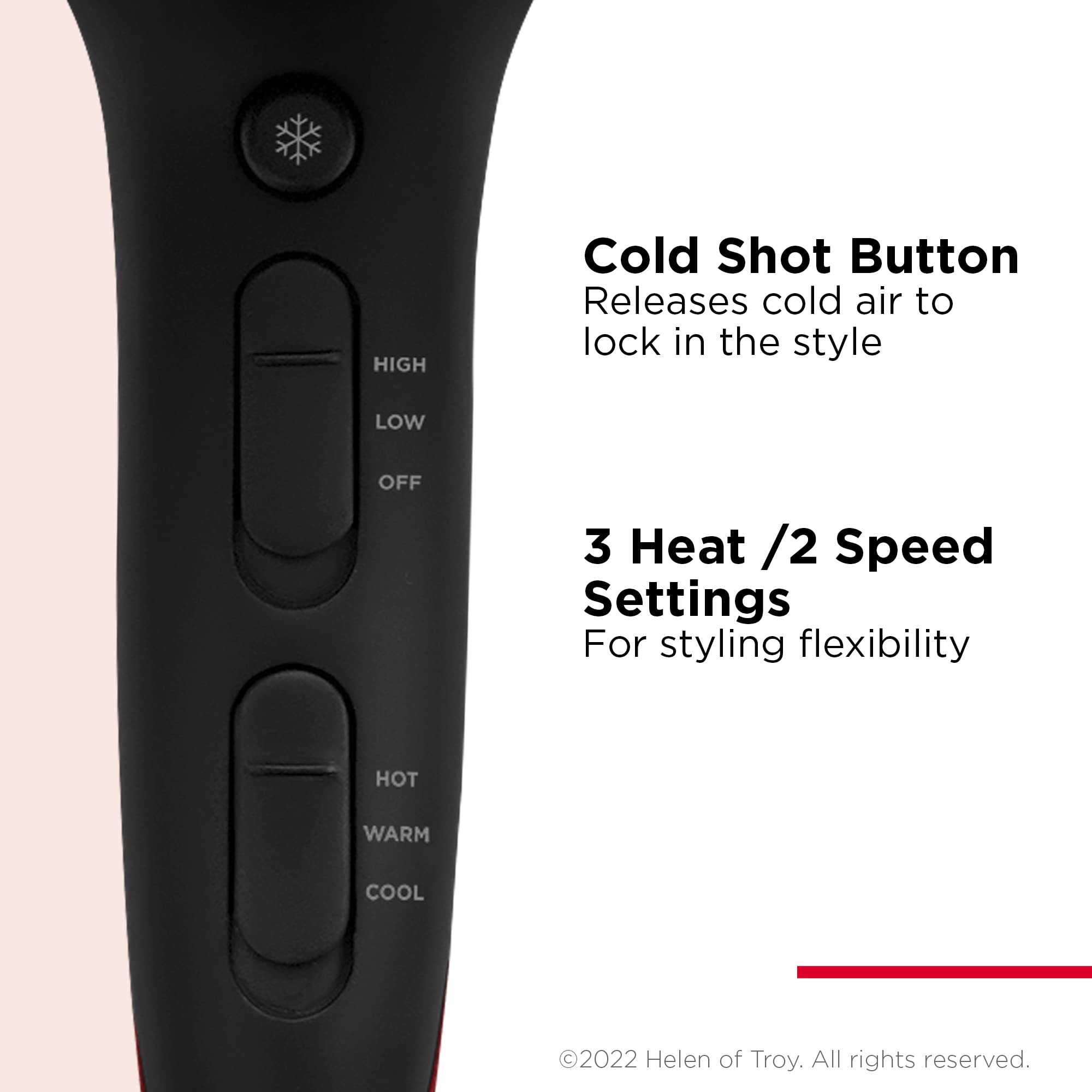 REVLON SmoothStay Coconut Oil Infused Hair Dryer with Diffuser | 1875W Blow Dryer Improves Shine for Smoother Styles and Tames Frizz for Silky Finish (Black)