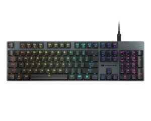 cougar luxlim extreme low profile optical-mechanical gaming keyboard