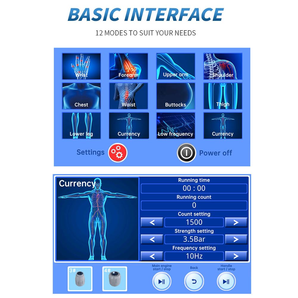 nubulala Extracorporal Shockwave Therapy Machine for Pain Relief and Joint Muscle and Bone Tissue Regeneration Painless Non-Invasive No Side Effects