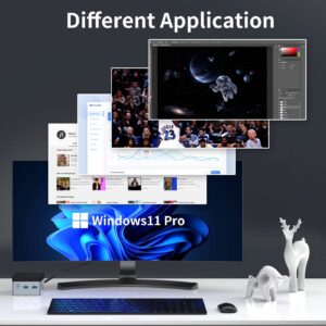 Mini PC Windows 11 Pro,8GB DDR4 RAM+128GB SSD Intel 11th Gen Processor N4000 Mini PC Mini Computers Support 4K@60Hz Dual HDMI Display,WiFi 2.4G/5G,BT5.0USB 3.0,Gigabit Ethernet