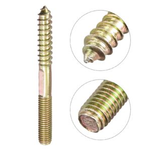 uxcell M8x75mm Hanger Bolts, 24pcs Double Head Thread Dowel Screws for Wood Furniture Connecting