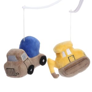 Bedtime Originals Construction Zone Musical Baby Crib Mobile Soother Toy- Trucks