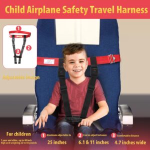 Airplane Harness for Kids, Kids Safety Belt for Air Travel, Portable Toddler Safety Harnesses for Airplane, Travel Restraint Belt for Kids Safety and Portable on Flights