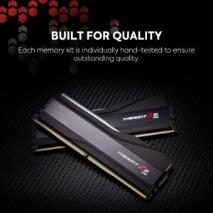 G.SKILL Trident Z5 RGB Series (Intel XMP 3.0) DDR5 RAM 32GB (2x16GB) 6800MT/s CL34-45-45-108 1.40V Desktop Computer Memory UDIMM - Matte Black (F5-6800J3445G16GX2-TZ5RK)