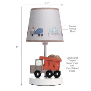 Bedtime Originals Construction Zone Truck Nursery Lamp with Shade & Bulb