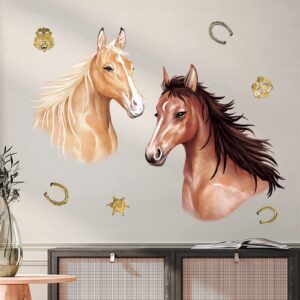 decalmile horse wall decals farm animal horse wall stickers baby nursery bedroom living room wall decor