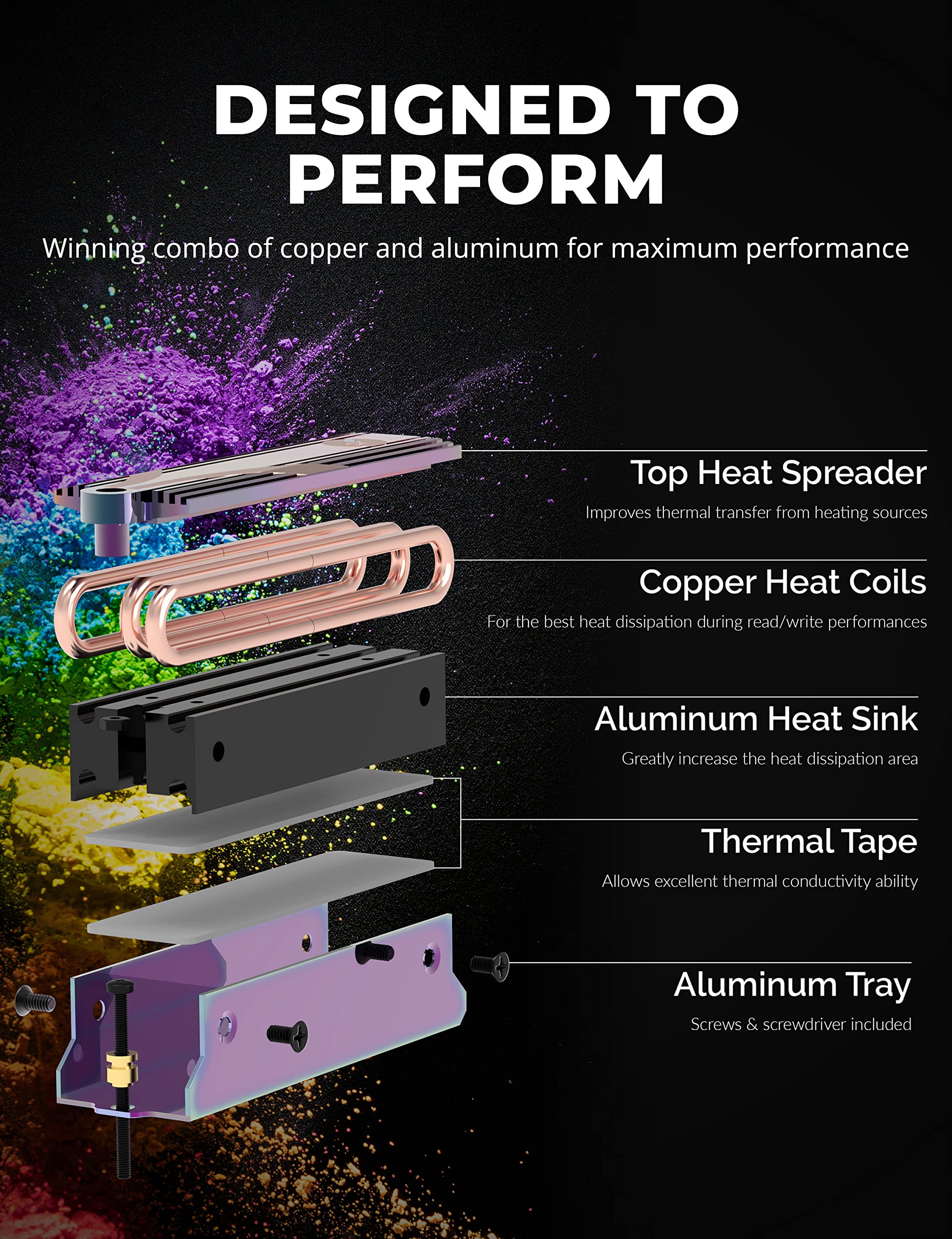 SABRENT M.2 2280 SSD Rocket Gaming Edition Heatsink (SB-GHSK)