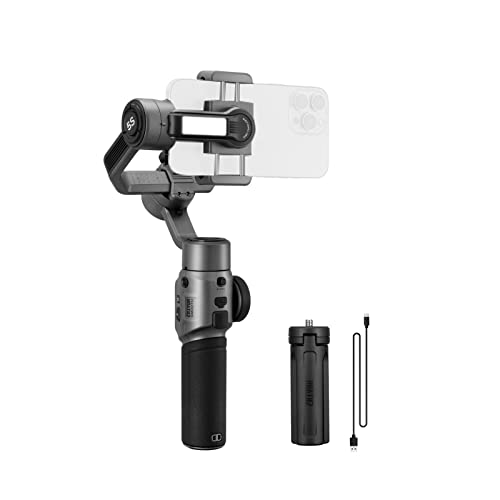 Zhiyun Smooth 5S Gimbal Stabilizer for iPhone 14 Pro Max Plus 13 12 X Xs Xr 8 Android Smartphone Gimbal Portable 3-Axis Handheld Phone Gimbal for Video YouTube Vlogging TikTok zhi yun Smooth 5 Upgrade