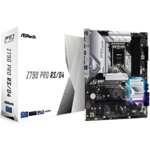 ASRock Z790 Pro RS/D4 Motherboard, Supports Intel 12th and 13th Generation CPU (LGA1700), Z790 Chipset, DDR4 ATX Motherboard