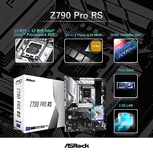 ASRock Z790 Pro RS Intel Z790 Series CPU (LGA1700) DDR5 Memory Compatible Z790 ATX Motherboard