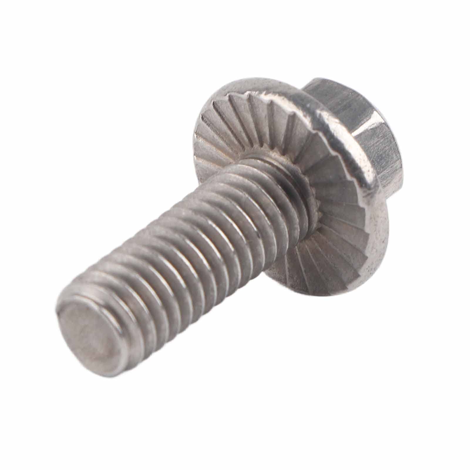 10pcs M6 Stainless Steel SS304-70 Hex Flange Screws Washer Head Bolts Fastener Hex Head with Flange(M6*16)