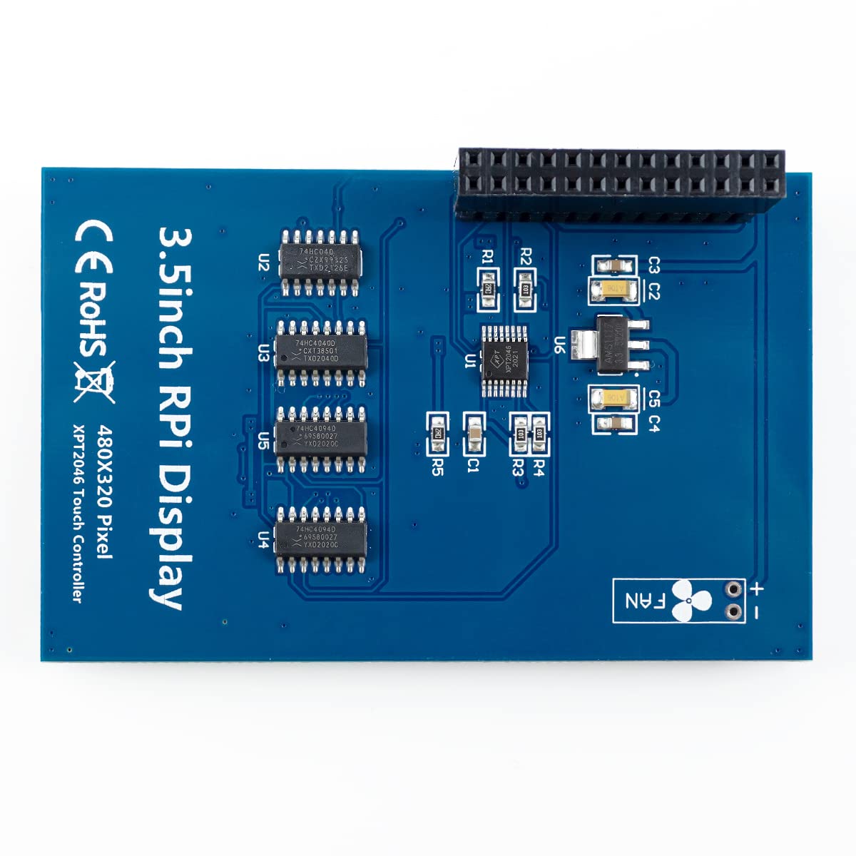 Hosyond 3.5 Inch 480x320 Touch Screen TFT LCD SPI Display Panel for Raspberry Pi A, B, A+, B+, 2B, 3B, 3B+,4B,5