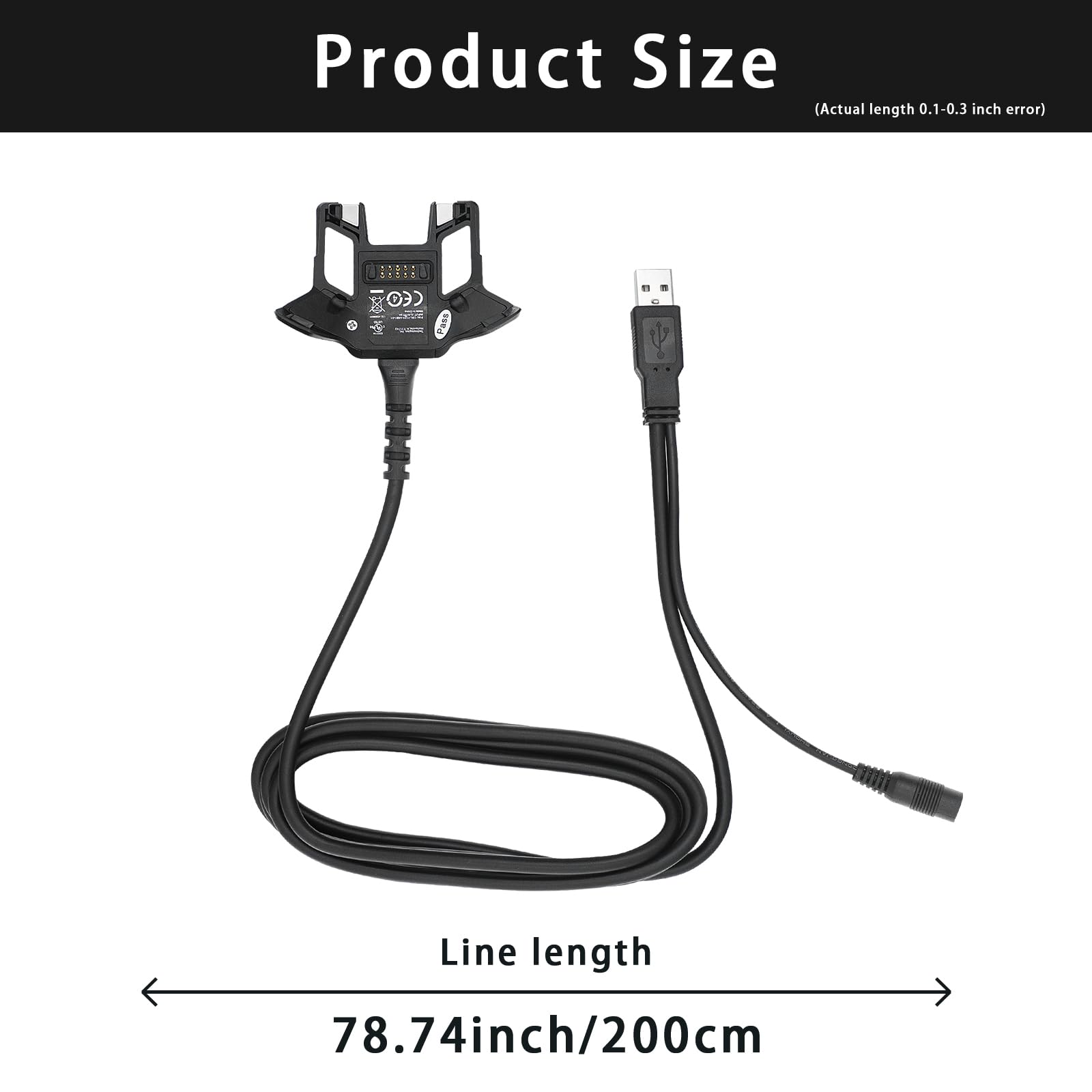 LANADO USB Charger Cable with Adapter for Zebra Symbol TC70 TC75 PDA Handheld Computer Charger Set Replaces CBL-TC7X-USB1-01 for TC72 TC77 Scanner