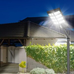 Lovus 3000W LED Solar Street Light Outdoor, 300000LM Commercial Solar Flood Security Light Dusk to Dawn with Motion Sensor, 6000K Solar Parking Lot Lights for Wall, Pole, ST1000-086