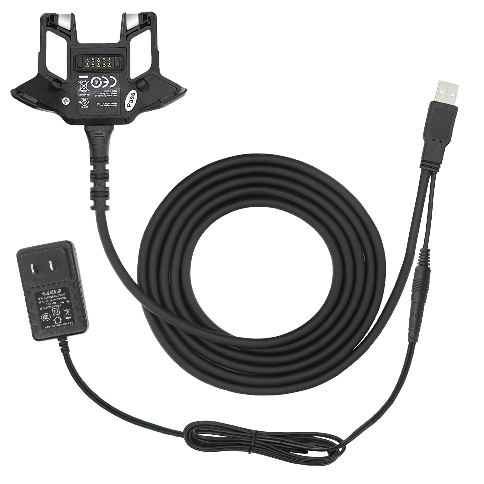 LANADO USB Charger Cable with Adapter for Zebra Symbol TC70 TC75 PDA Handheld Computer Charger Set Replaces CBL-TC7X-USB1-01 for TC72 TC77 Scanner