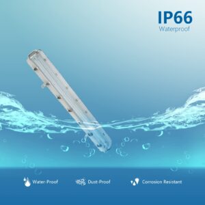 Sokply LED Explosion Vapor Proof Light ETL&UL844 Certified 60W 8400LM (300W HPS Eqv.), 4FT Class I Division II Hazardous Locations Industry Luminaires 0-10V Dimmable IP66 Waterproof, R4 Series