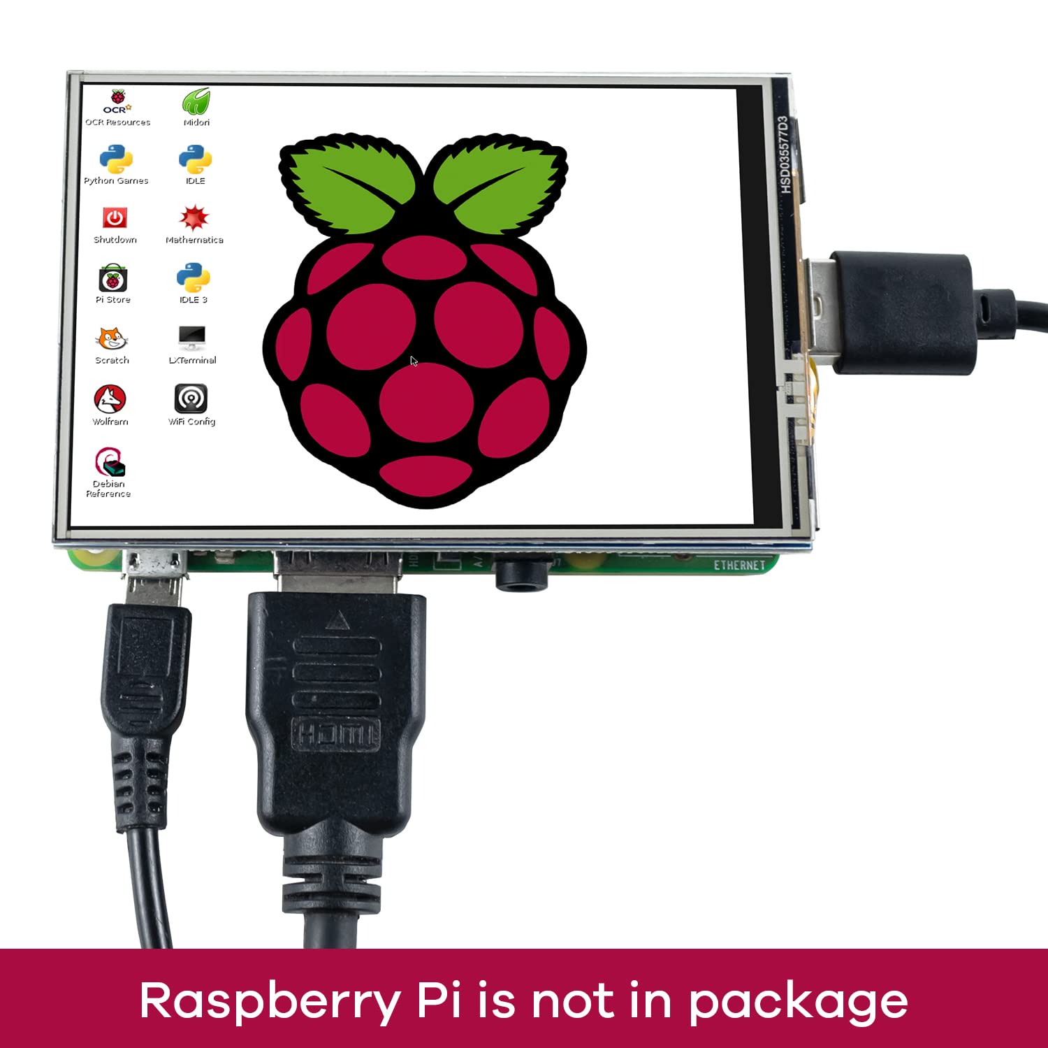 Hosyond 3.5 Inch 480x320 Touch Screen TFT LCD SPI Display Panel for Raspberry Pi A, B, A+, B+, 2B, 3B, 3B+,4B,5