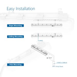 Sokply LED Explosion Vapor Proof Light ETL&UL844 Certified 60W 8400LM (300W HPS Eqv.), 4FT Class I Division II Hazardous Locations Industry Luminaires 0-10V Dimmable IP66 Waterproof, R4 Series