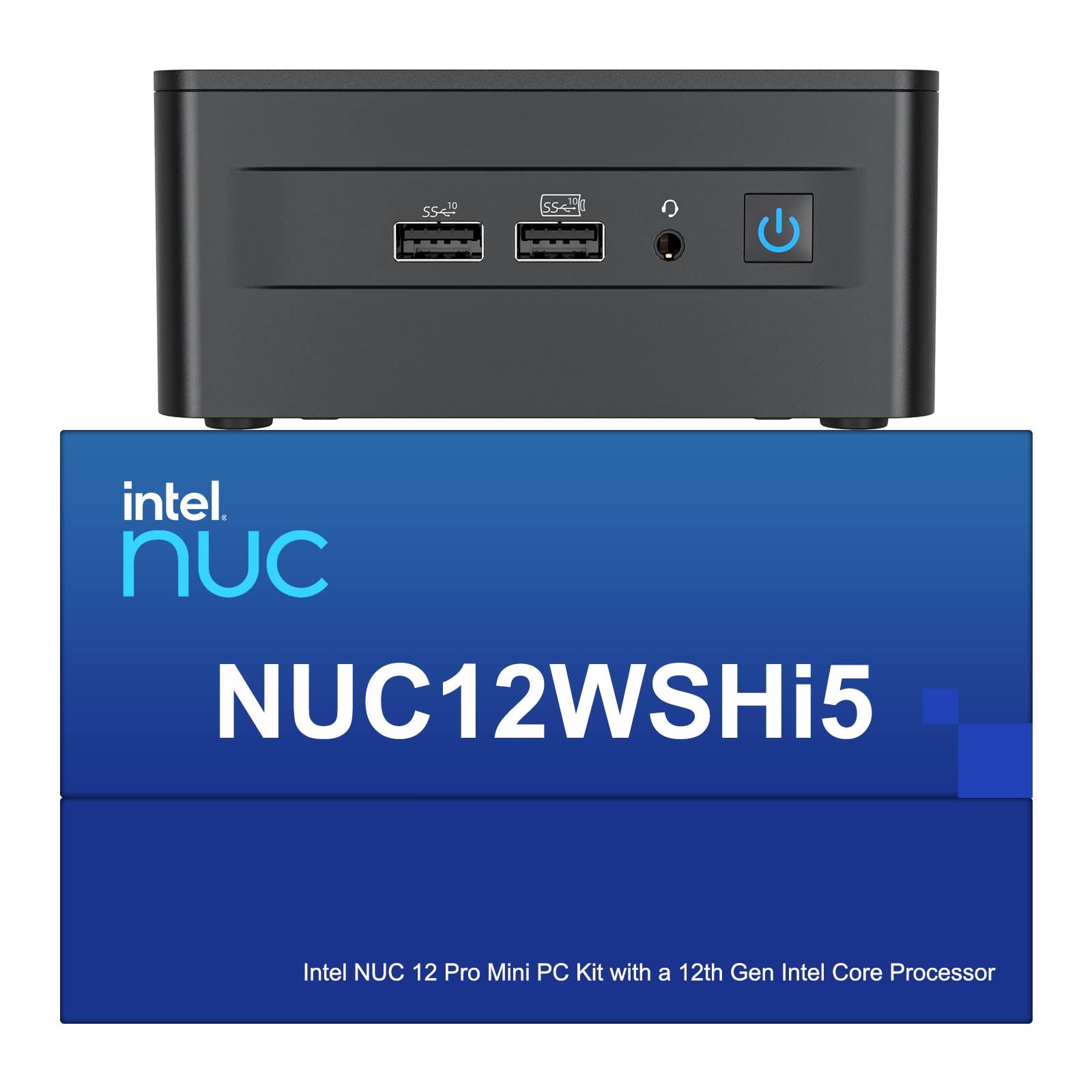 Intel NUC 12 NUC12WSHi5 Wall Street Canyon Mini Computer 12th Gen Intel Core i5-1240P, 12 Cores(4P+8E), 16 Threads, 12MB Intel Smart Cache, Intel Iris Xe Graphics,16GB RAM,512GB PCIe SSD, Win 11 Pro