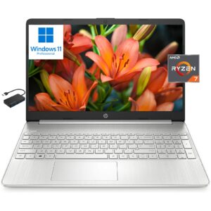 hp [windows 11 pro] 15 15.6" hd business laptop computer, 8-core amd ryzen 7 5700u (beats i7-1180g7), 16gb ram, 1tb pcie ssd, numeric keypad, fast charge, wi-fi 6, bluetooth, long battery life, w/hub