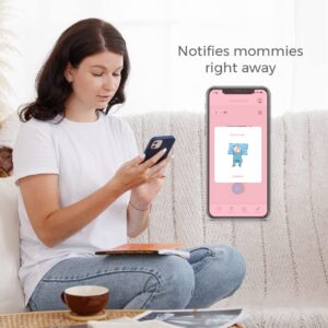 Familidoo Smart Baby Monitor Clip - Monitor Infant Abdominal Movement with Audio Alerts - Rollover Position Alarm - Sleep Record - Light and Easy to Clip on Diaper - Newborn Care Safety Essential