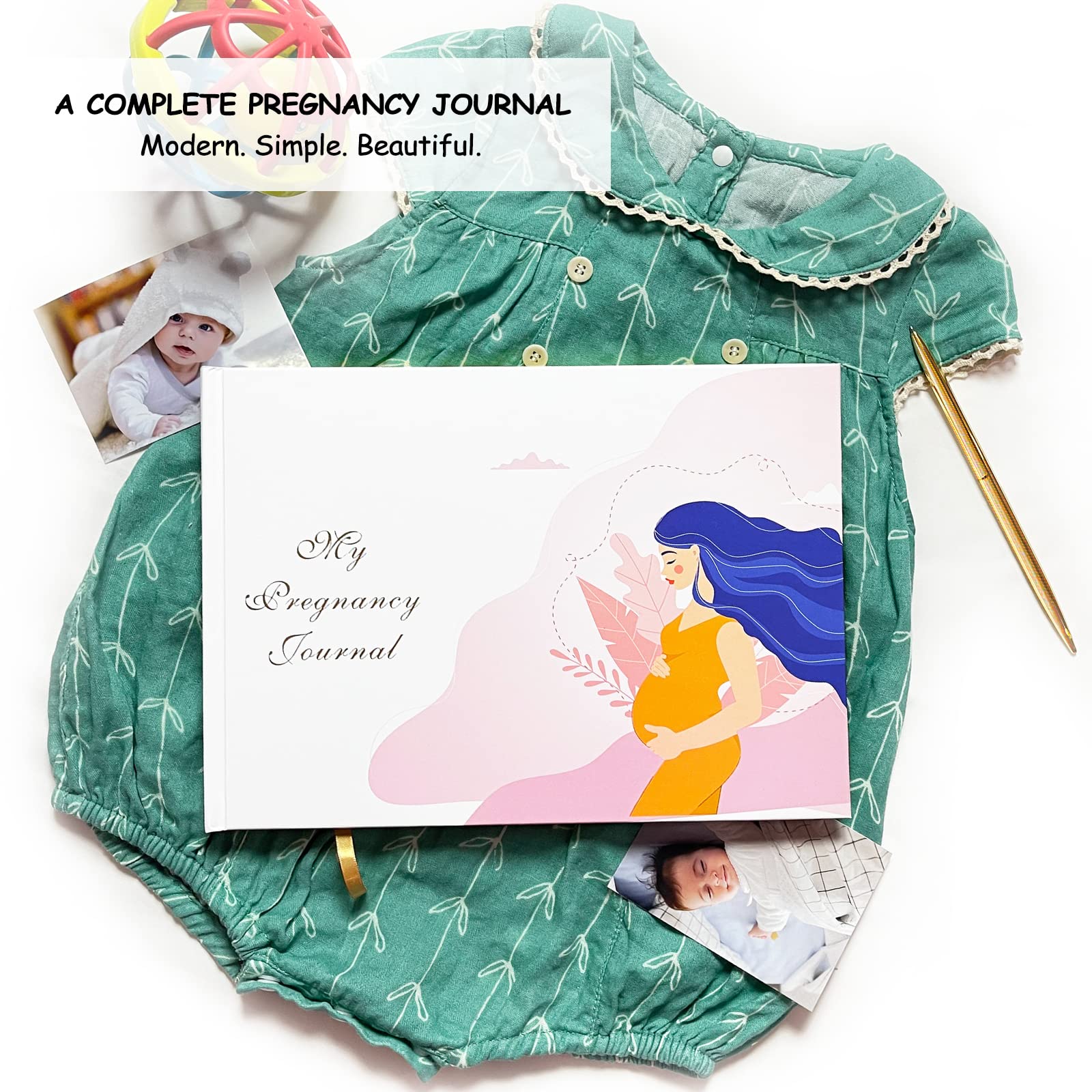 Pregnancy Journals for First Time Moms, My Pregnancy Journal Memory Book, 245 Pages Pregnancy Scrapbook, Baby Journal Pregnancy and First Year Photo Album, Pregnancy Keepsake Planner Book Diary Gifts