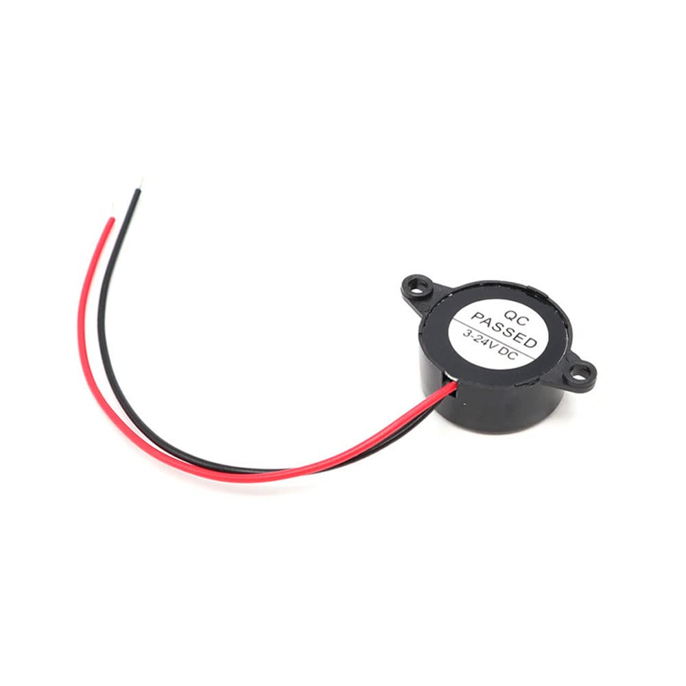 3PCS DC 3-24V Active Piezo Buzzer with Lead Wire 2312 High Decibels Continuous Sounder Electronic Buzzer Alarm 23x12mm