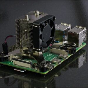 KKSB High-Performance Cooler for Raspberry Pi 4 | 30mm PWM Fan Included | Aluminium Fins