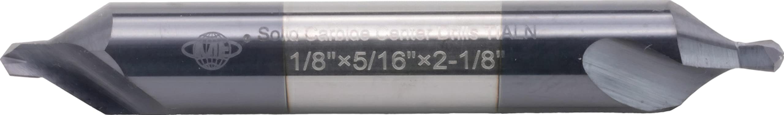 CME Solid Carbide Center Drill Set, No. 1 to No. 6 Sizes, TiAlN Coated