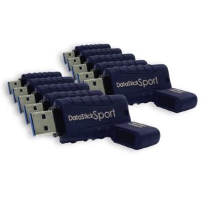 centon electronics mp essential usb 3.2 gen1 datastick sport flash drive, 8 gb, 10 usb flash drives, 10 bulk pack, navy blue